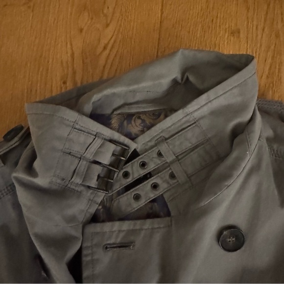 TED BAKER LONDON GREY DOUBLE BREASTED TRENCH COAT - 4 - Picture 12 of 17